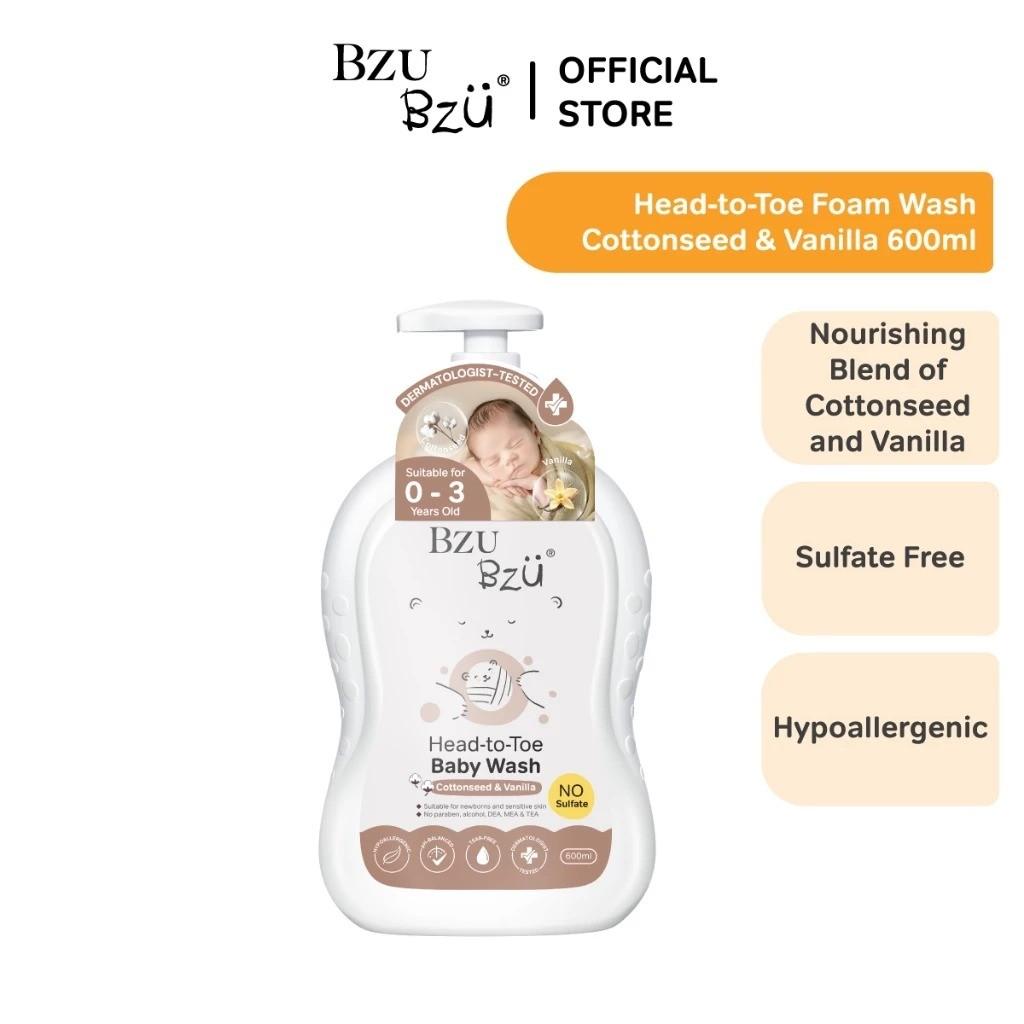 BZU BZU Head-to-Toe Baby Wash Cottonseed & Vanilla Bundle Deals (600ml)