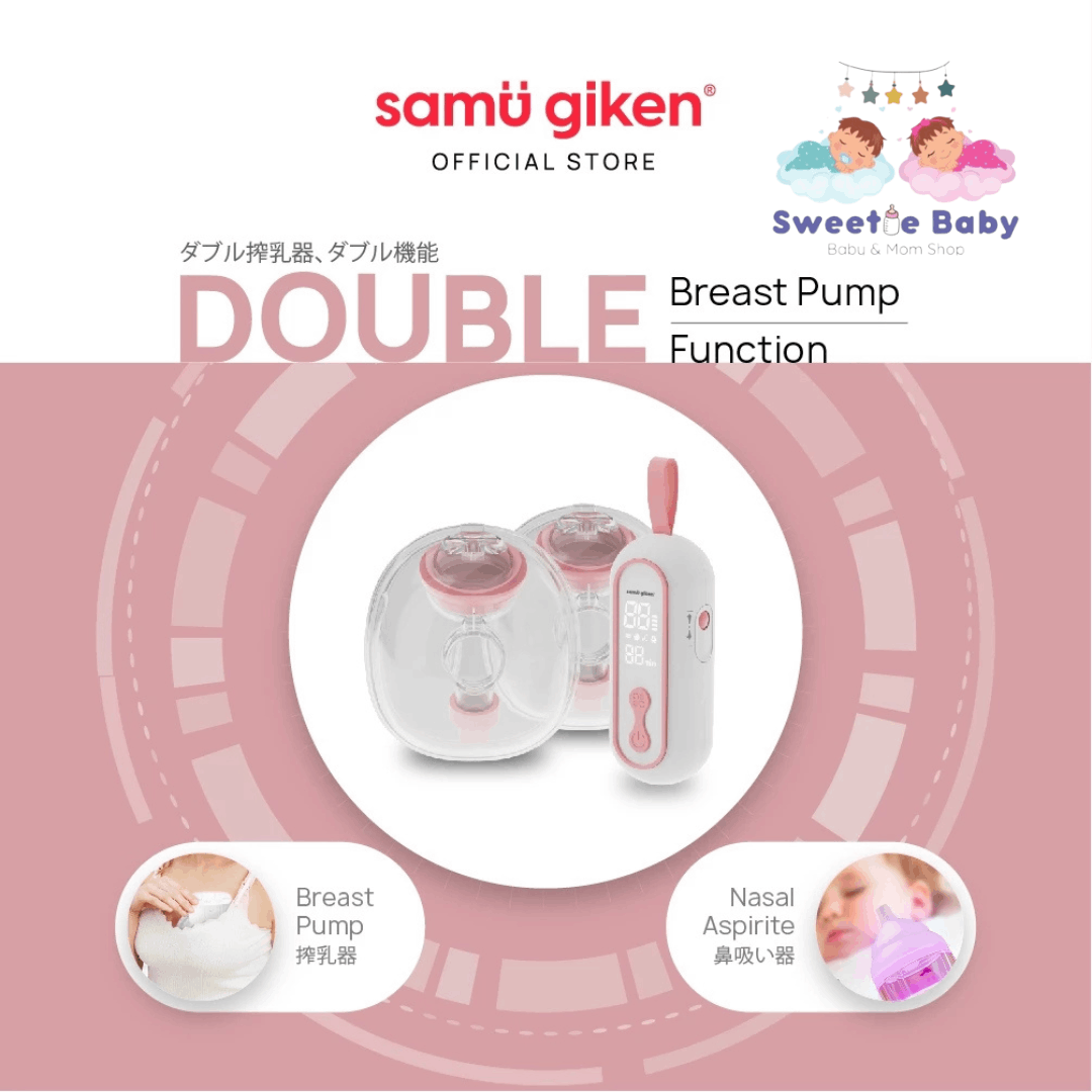Samu Giken Breast Pump Wearable Advance Double Pump / Hands-Free Rechargeable Model: SG-BPW301PK