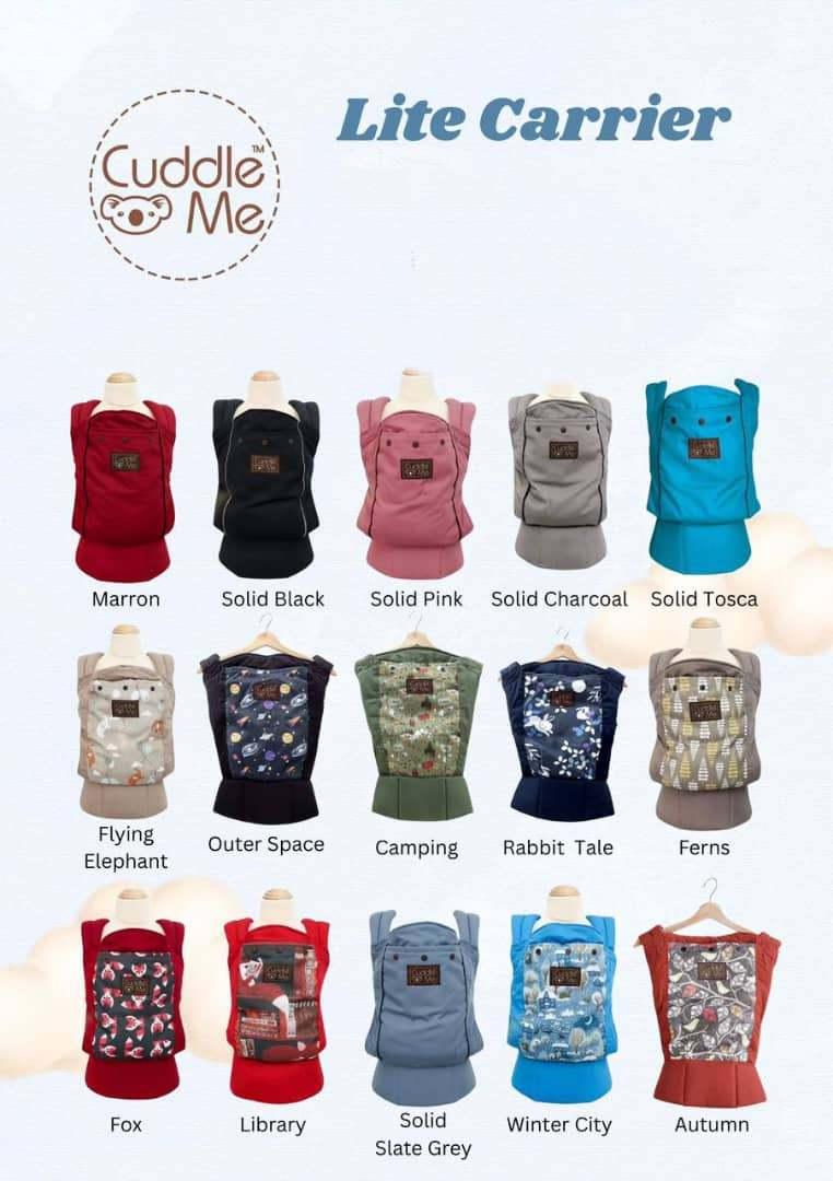 ⁣CuddleMe Lite Carrier Solid (BB Baby Carrier 7-20kg)⁣ - SSC CuddleMe Lite Carrier - Ergonomic SSC Carrier - Children's Carrier - M-Shape Carrier