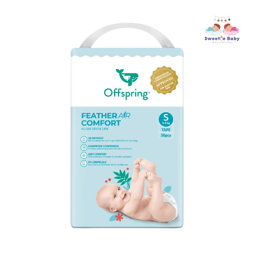 Offspring® FeatherAir Comfort Diapers ( S 56 PCS )