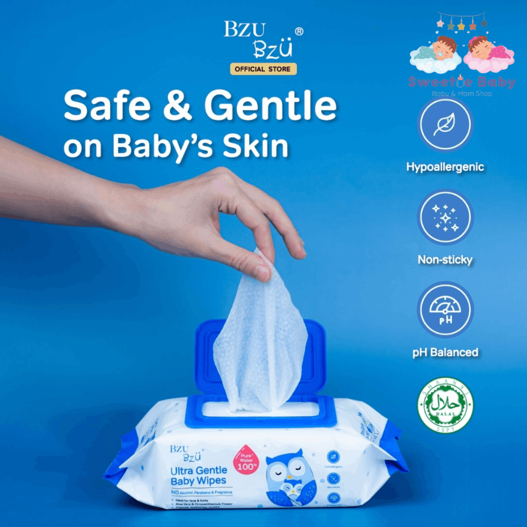 Bzu Bzu Baby wipes 80x2 (160 sheet )