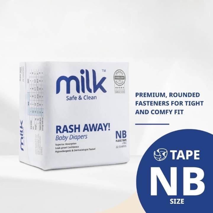 MILK Baby Diaper NB ( 22 PCS )