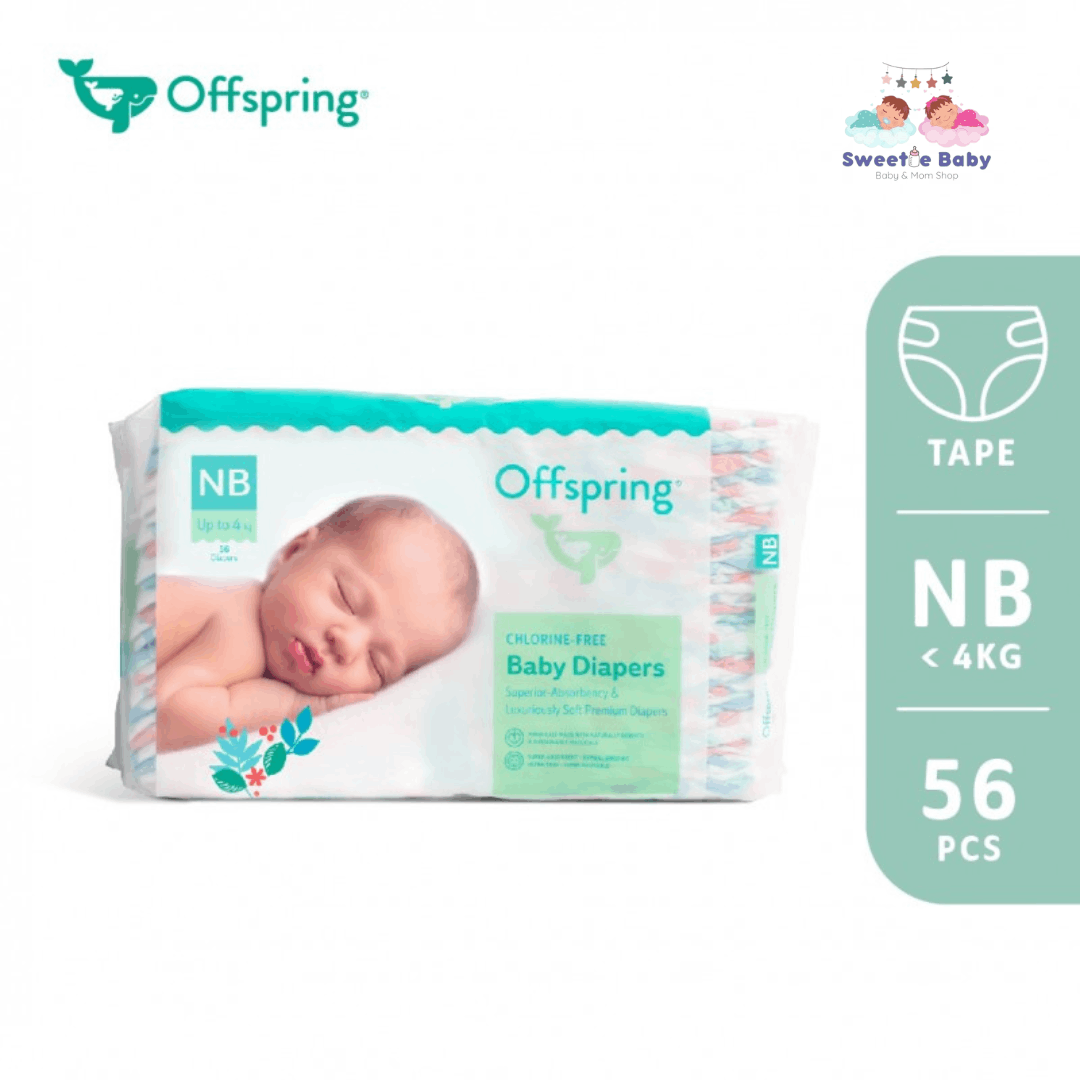 Offspring Fashion Tape diapers Newborn 56pcs