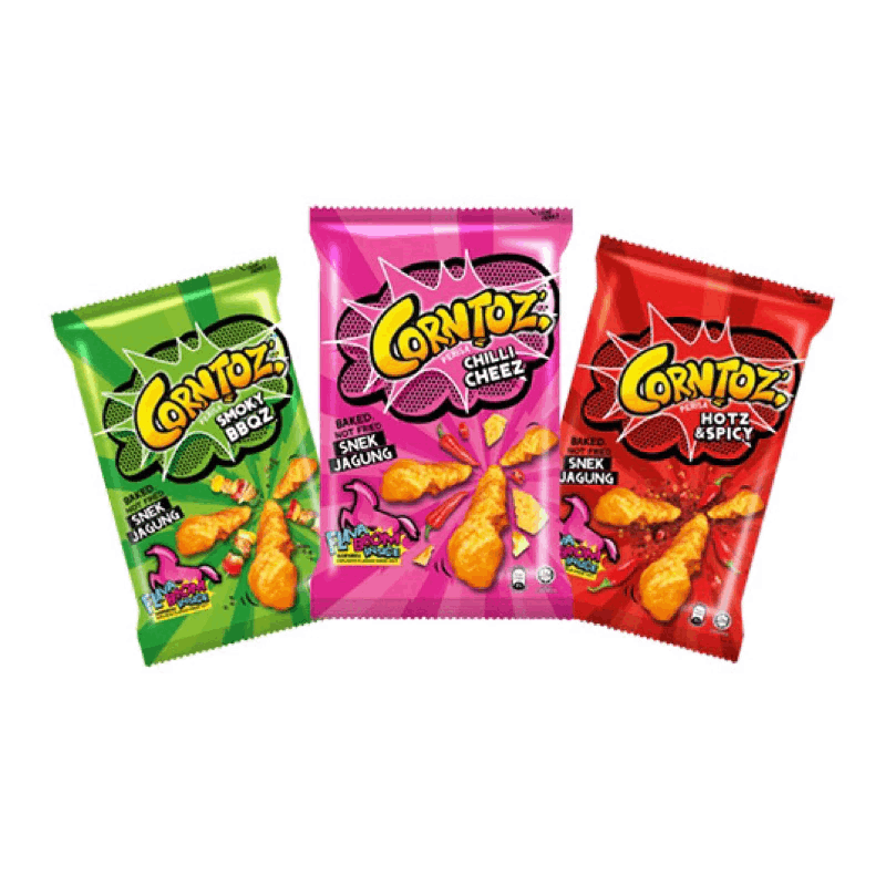 Corntoz Chilli Cheez / Hot & Spicy / Smoky Bbqz 100g