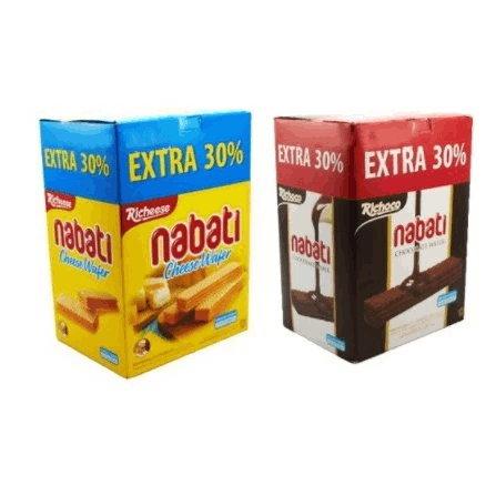 Nabati Extra 30% Wafer - Cheese20x16g/ Chocolate 20x16g