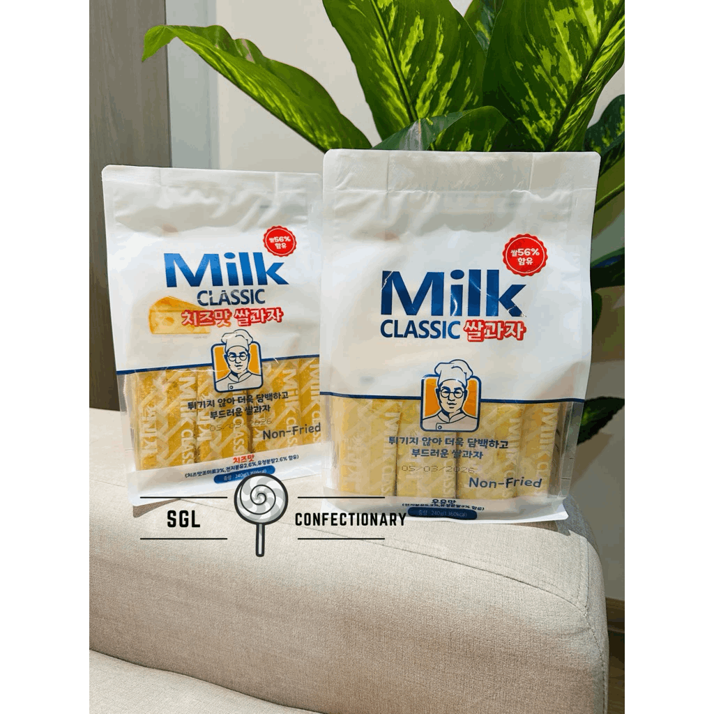 Korean Milk Classic Rice Crackers  240g