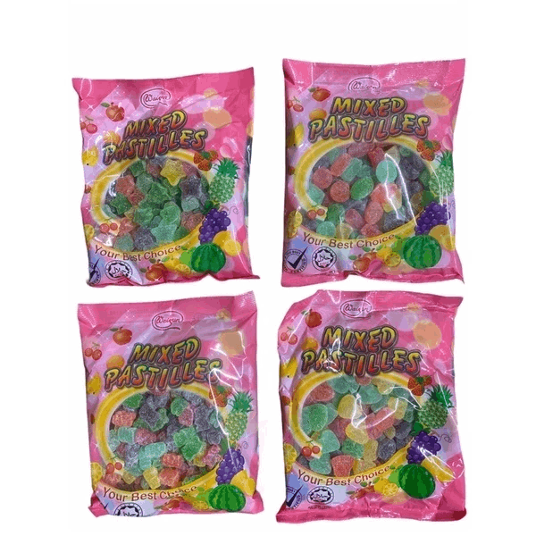 Mixed Pastilles Gummy Candy Gula Jelly [ Mix, Star, Heart, Bear ] 700g