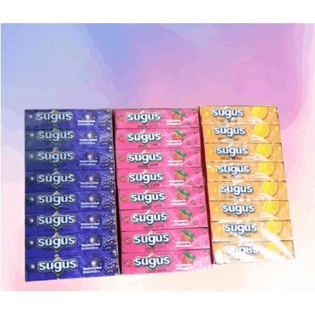 SUGUS CHEWY CANDY 30g x 24’s [ORANGE / STRAWBERRY / BLACKCURRANT]