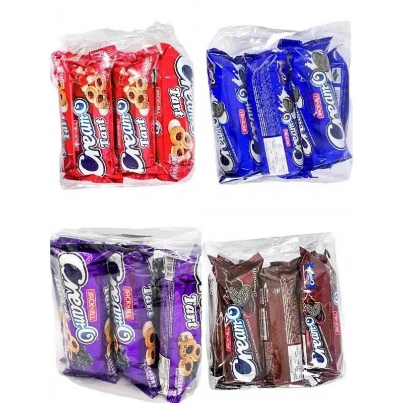 60g x 6pcs Jack'n Jill Cream-O Chocolate Sandwich Cookies / Tart [Vanilla / Chocolate / Strawberry / Blueberry]