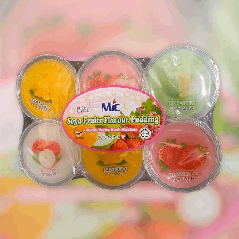 MIC Double Layer Soya Fruit Flavour Pudding 6's