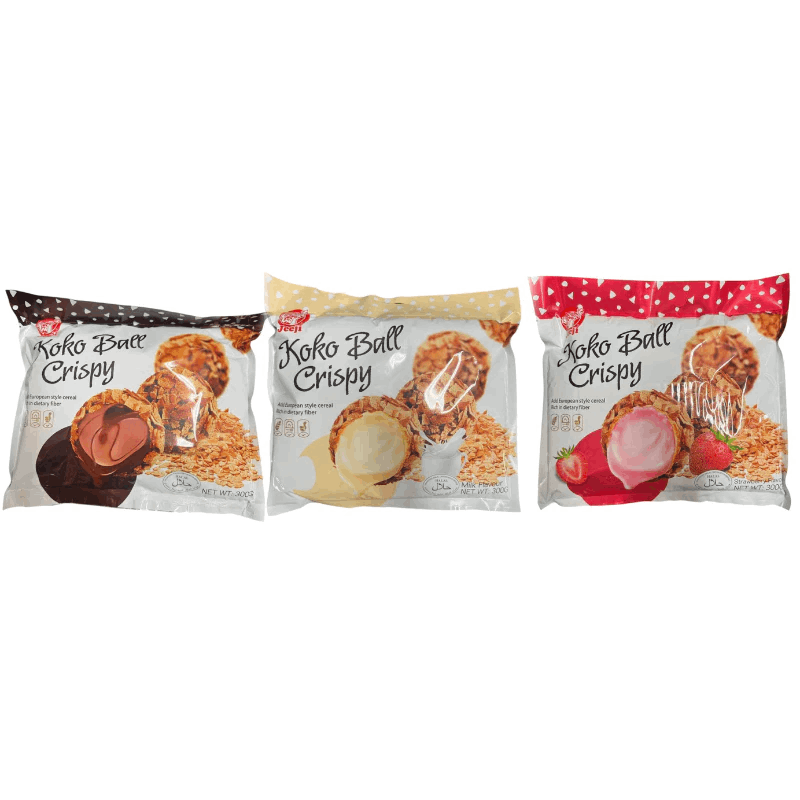 Jeeji Koko Ball Crispy [Chocolate | Strawbwrry | Milk] 300g