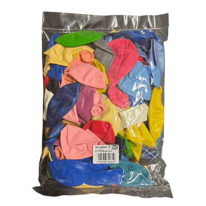 Balloon No 7 Mix Colour Metallic Party Balloon 80’s