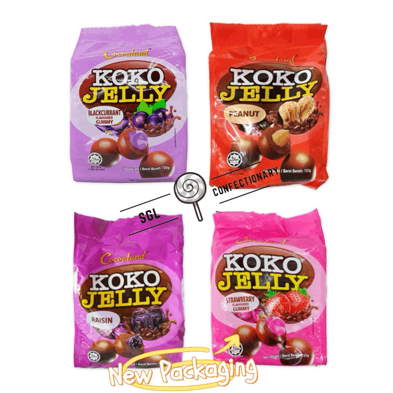 Koko Jelly (Strawberry/ Raisin/ Blackcurrant/ Peanut/ Apple) 720g