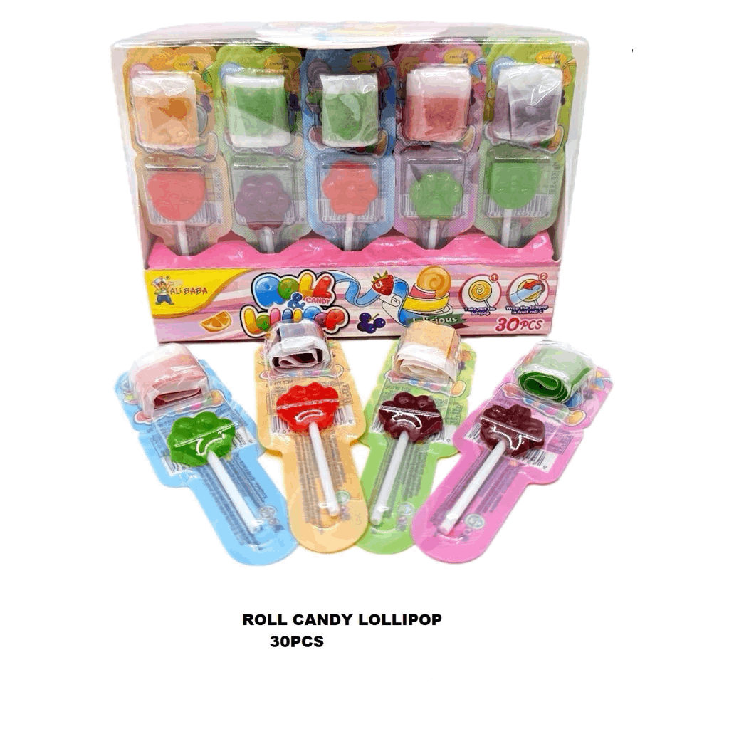 Gula Gula Roll Candy Lollipop 30’s