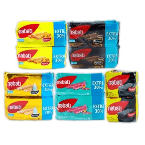 Nabati Wafer [Cheese/Chocolate/Vanilla Milk/Pink Lava/Peanut Butter/Strawberry/Korean Goguma] 10pcs x 37g
