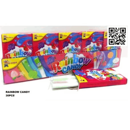 RAINBOW CANDY FRUITY STICK 30PCS