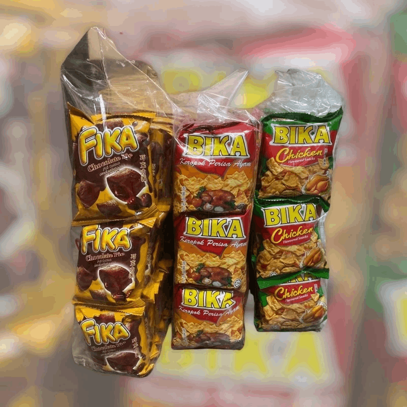 Bika Crackers 30x15g  [Chicken Flavour Cracker / Chicken Flavour Snack / Fika Choco]