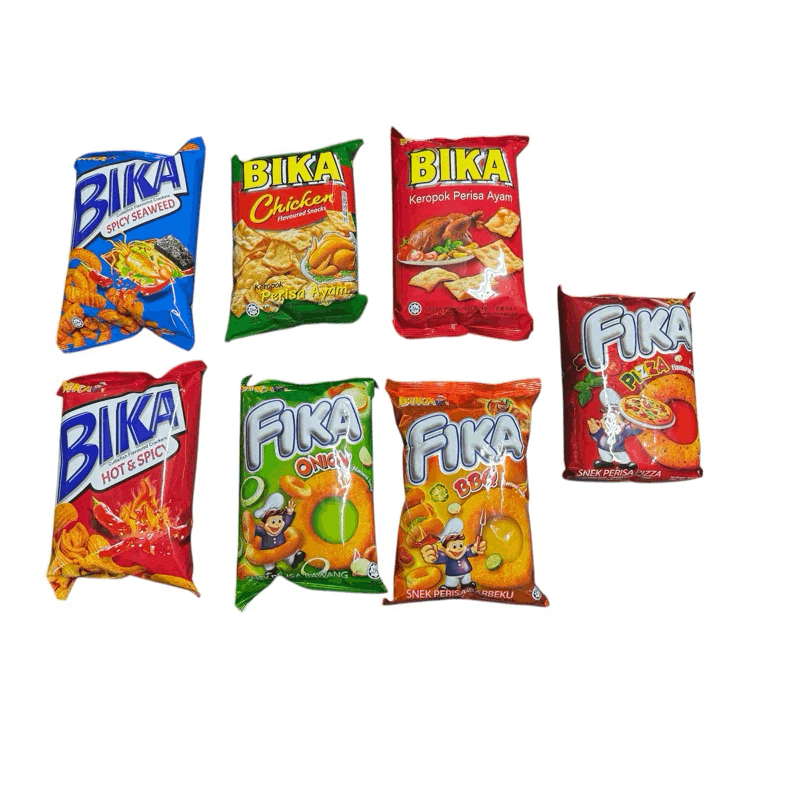 Keropok Fika | Bika Crackers Snacks 60g