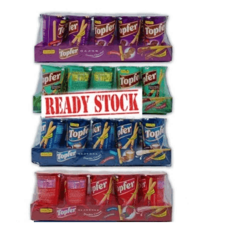 40g x 10pcs Topfer Crunchy Sticks[Chocolate / Hazelnut Chocolate / Milk & Chocolate / Strawberry & Chocolate]