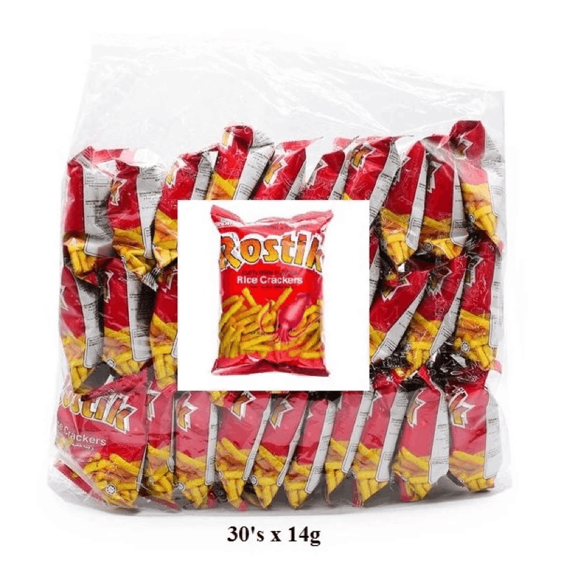 Rostik Cuttlefish Rice Crackers 30’s x 14g