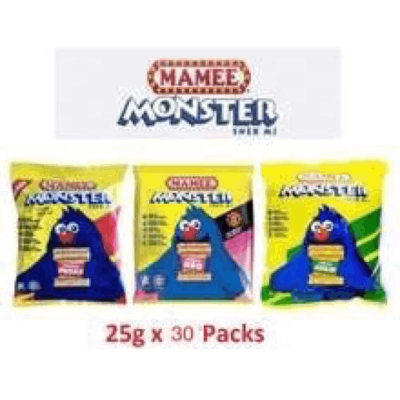 Mamee Monster BBQ / Pedas / Chicken (25g x 30's)