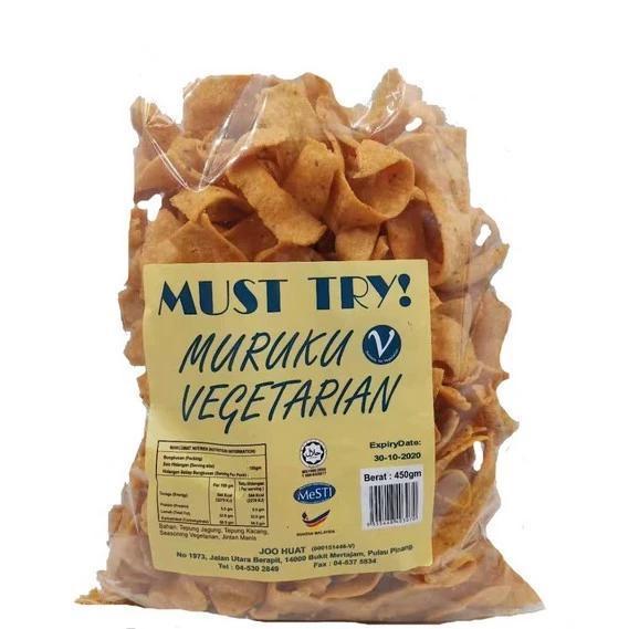 Must Try Vegetarian Halal Muruku Vegetarian Packet Snack Chips 450g