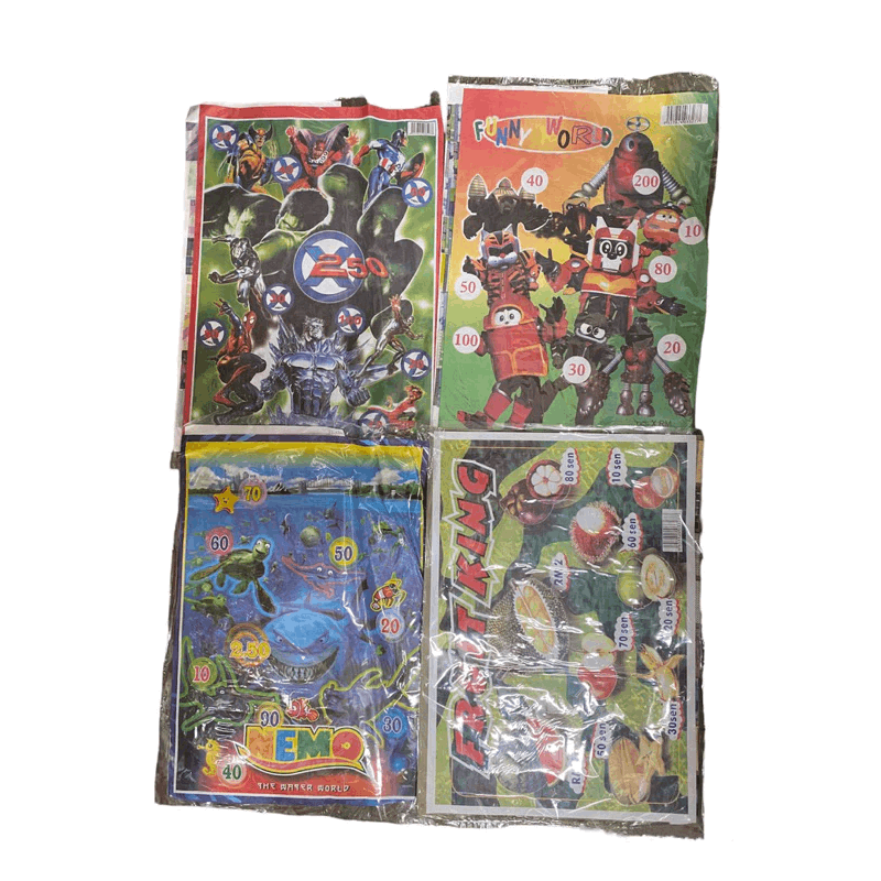 Tikam Papan Mainan Old School Zaman Dulu (Random Design)