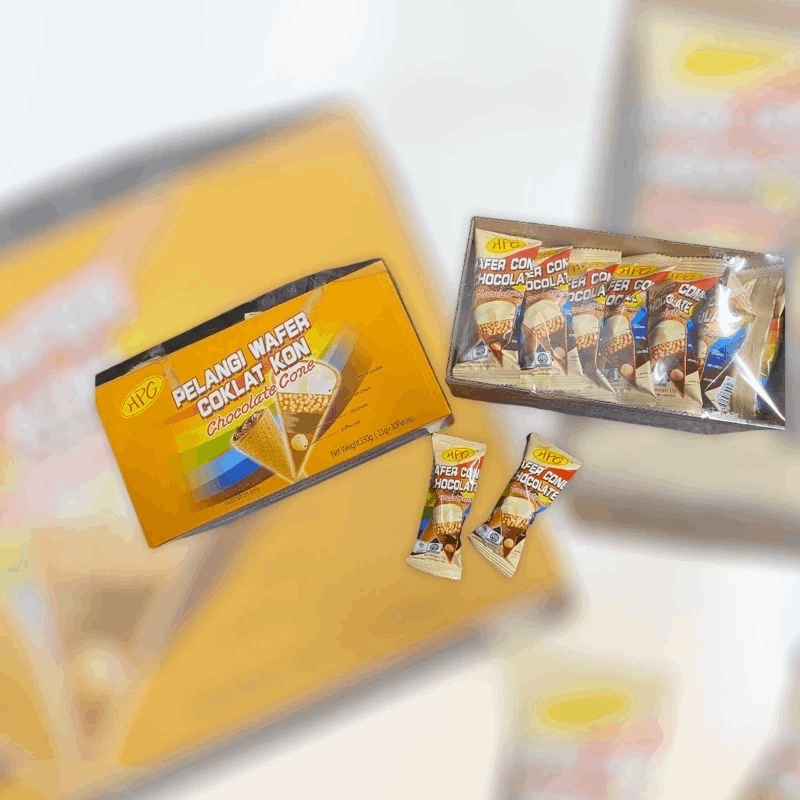 Pelangi Wafer Chocolate Cone Ice Cream 30’s