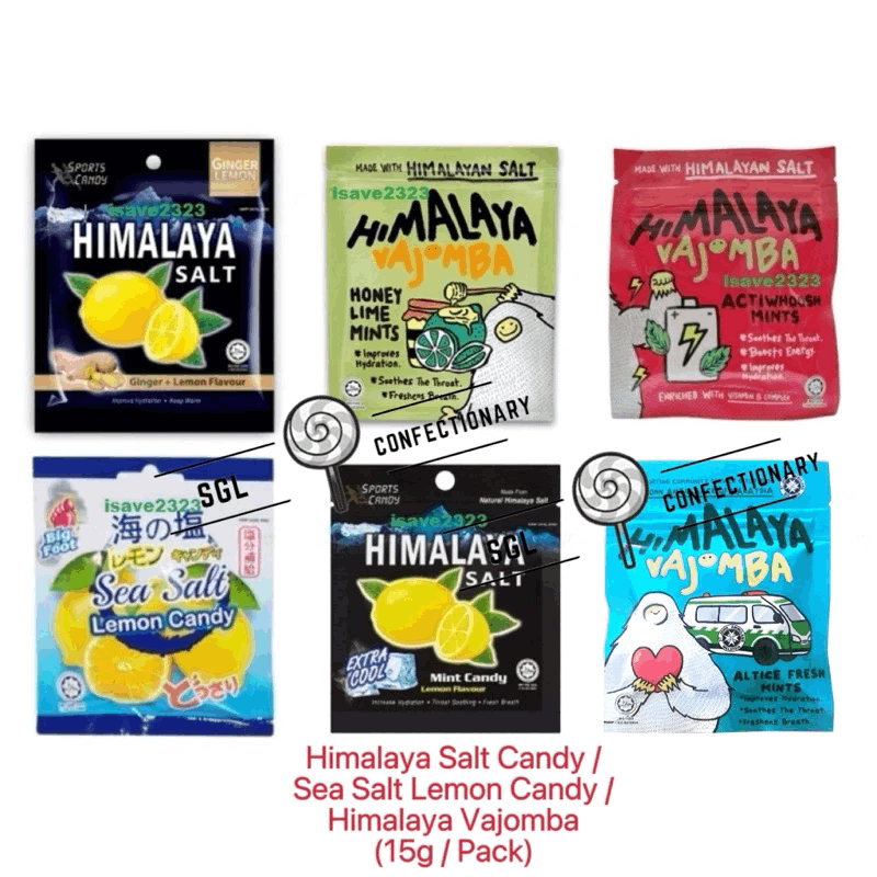 Himalaya Salt Candy / Sea Salt Lemon Candy / Vajomba Candy (15g / Sachets)