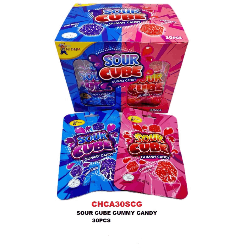 Sour Cube Gummy Candy 30’s