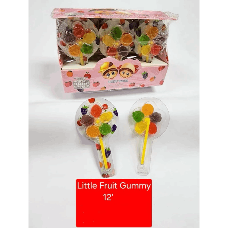 Little Fruit Gummy Lollipop 12’s