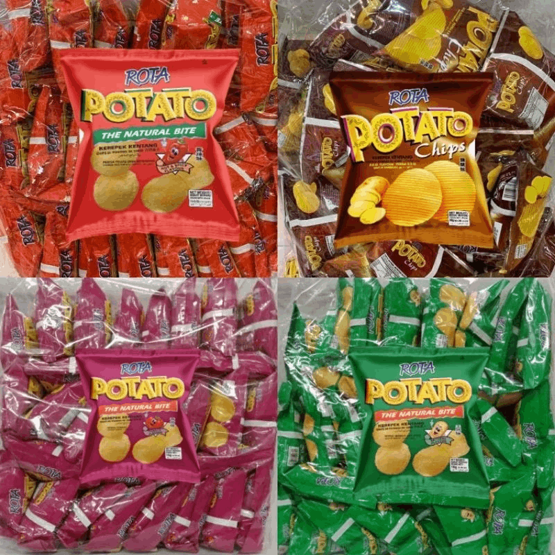 Oriental Rota Potato Chips 30’s x 16g [Hot & Spicy / BBQ / Tomato/ Natural]