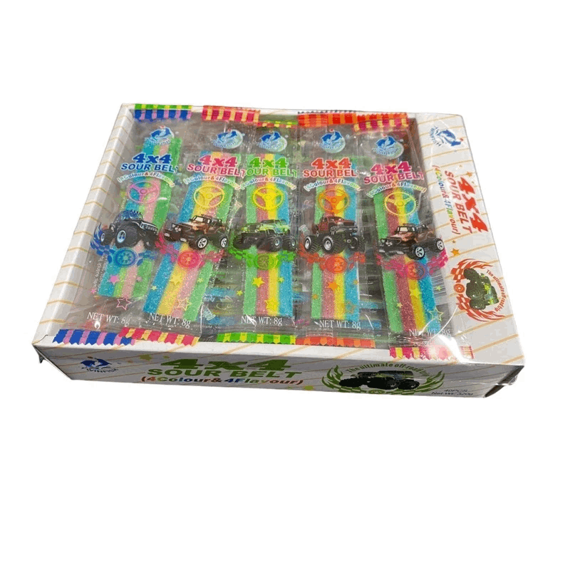 4x4 Sour Belt Gummy Candy 40’s