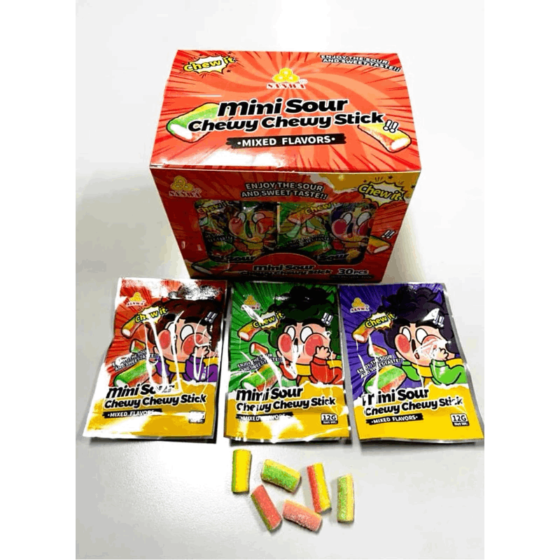 Sanwa Mini Sour Chewy Chewy Stick 30’s