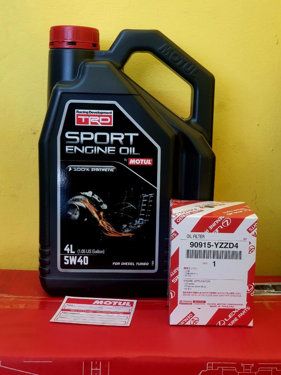 MOTUL TRD 5W40 TRD 4L FULLY SYNTHETIC FOR DIESEL CAR USE