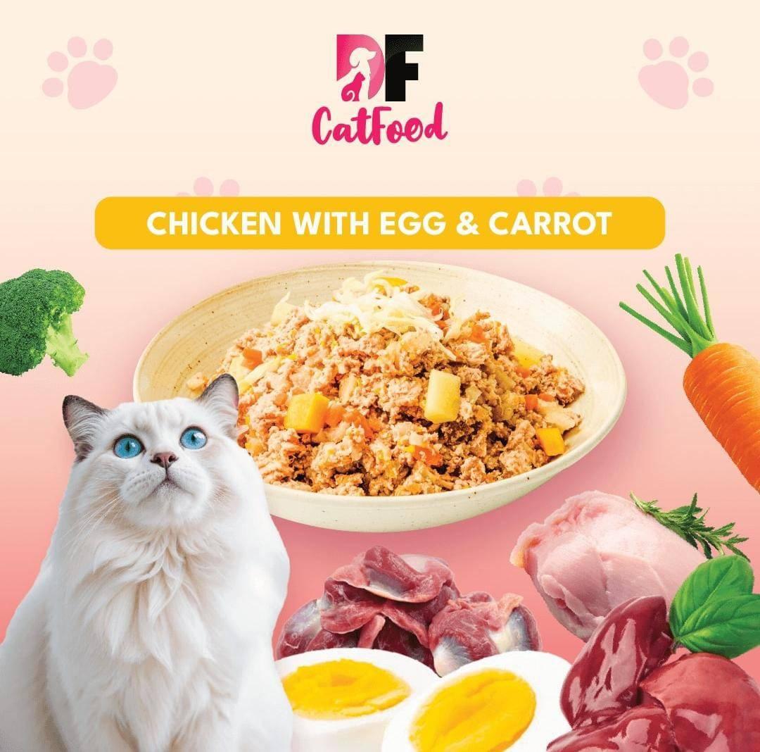 CHICKEN,EGG&CARROT Freshly Cooked Cat Food 100G