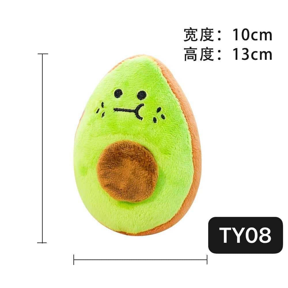 TY08 - 宠物 玩具 | 发声 | 长方形 奇异果 | 青色