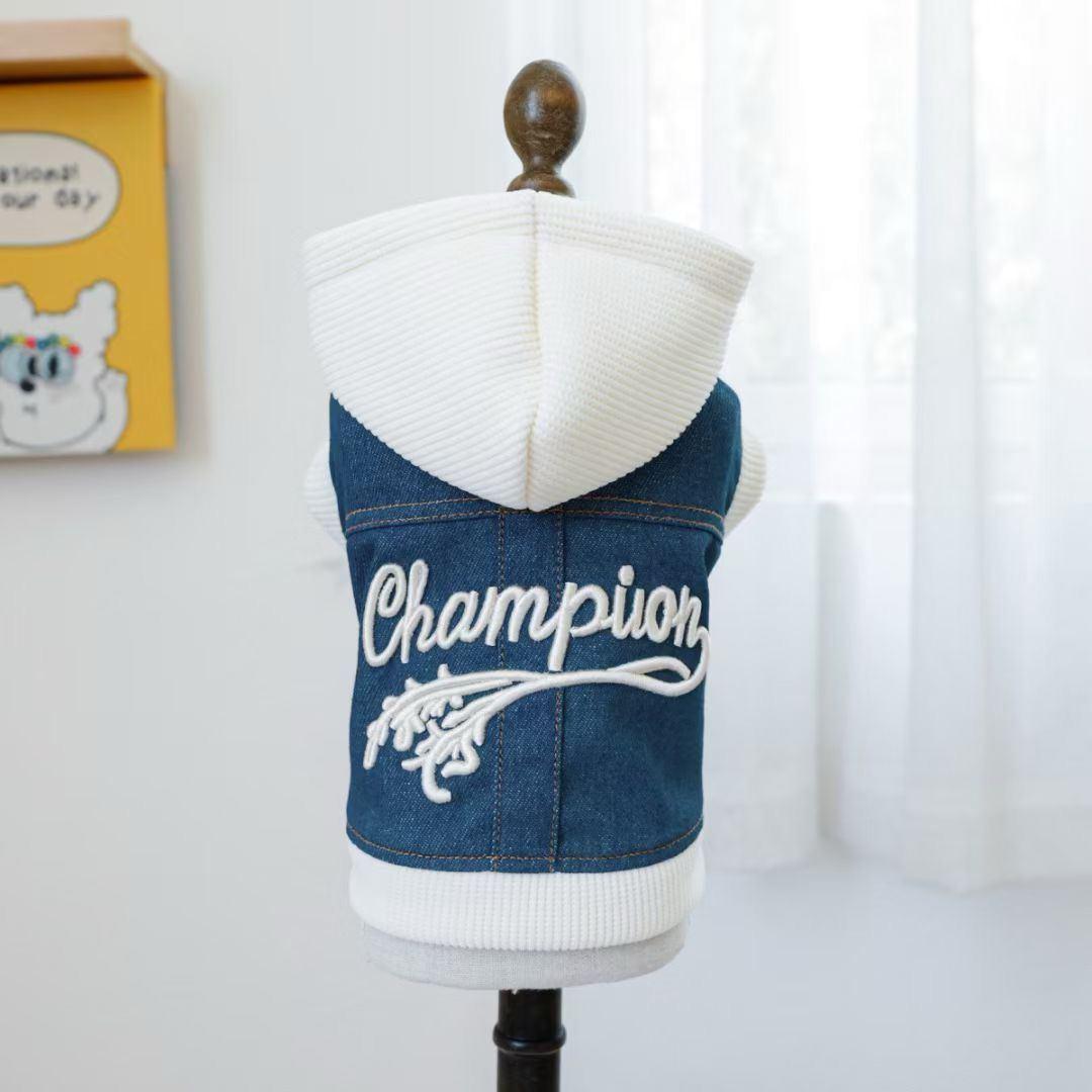 PC130 宠物 冠军 CHAMPION  + 带帽 牛仔衣 | 蓝色