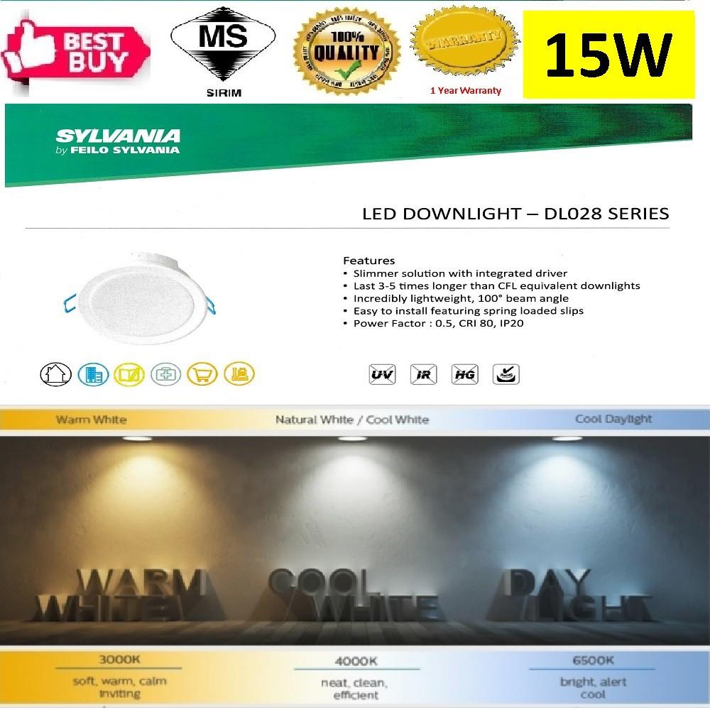 [Buy10Free1]SYLVANIA 15W LED Downlight (DL028)