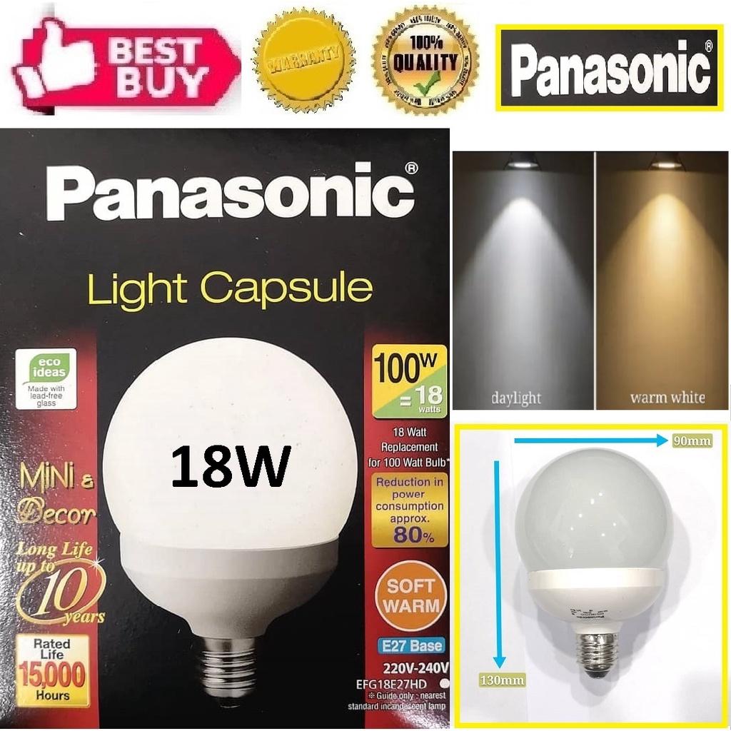 Panasonic Globe Bulb - E27 (18W) (3000K Warm White/6500K Daylight)