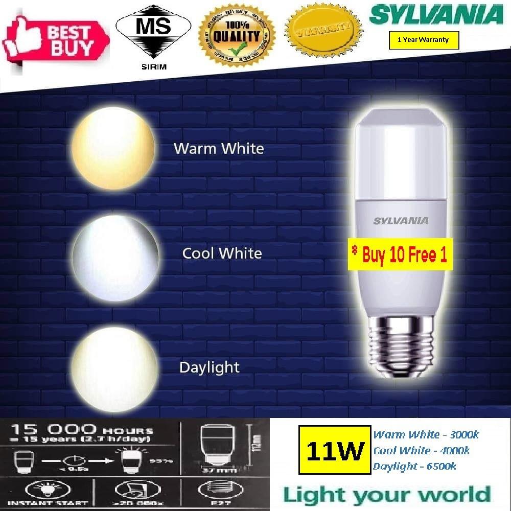 【BUY 10 GET 1 FREE】SYLVANIA 11W LED Stik-Pro High Lumen/Brightness (3000k/4000k/6500k)