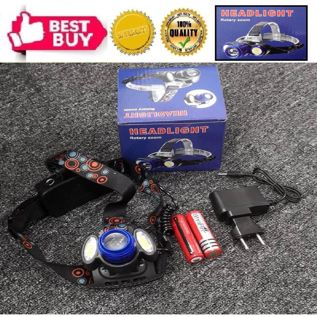 Led Rechargeable Headlight- Rotary Zoom (Indoor/Outdoor) (Daylight)