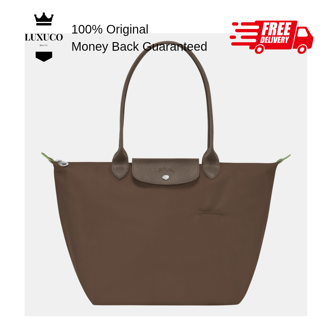 Longchamp Le Pliage Green L Tote Bag Recycled Canvas Terra L1899919813