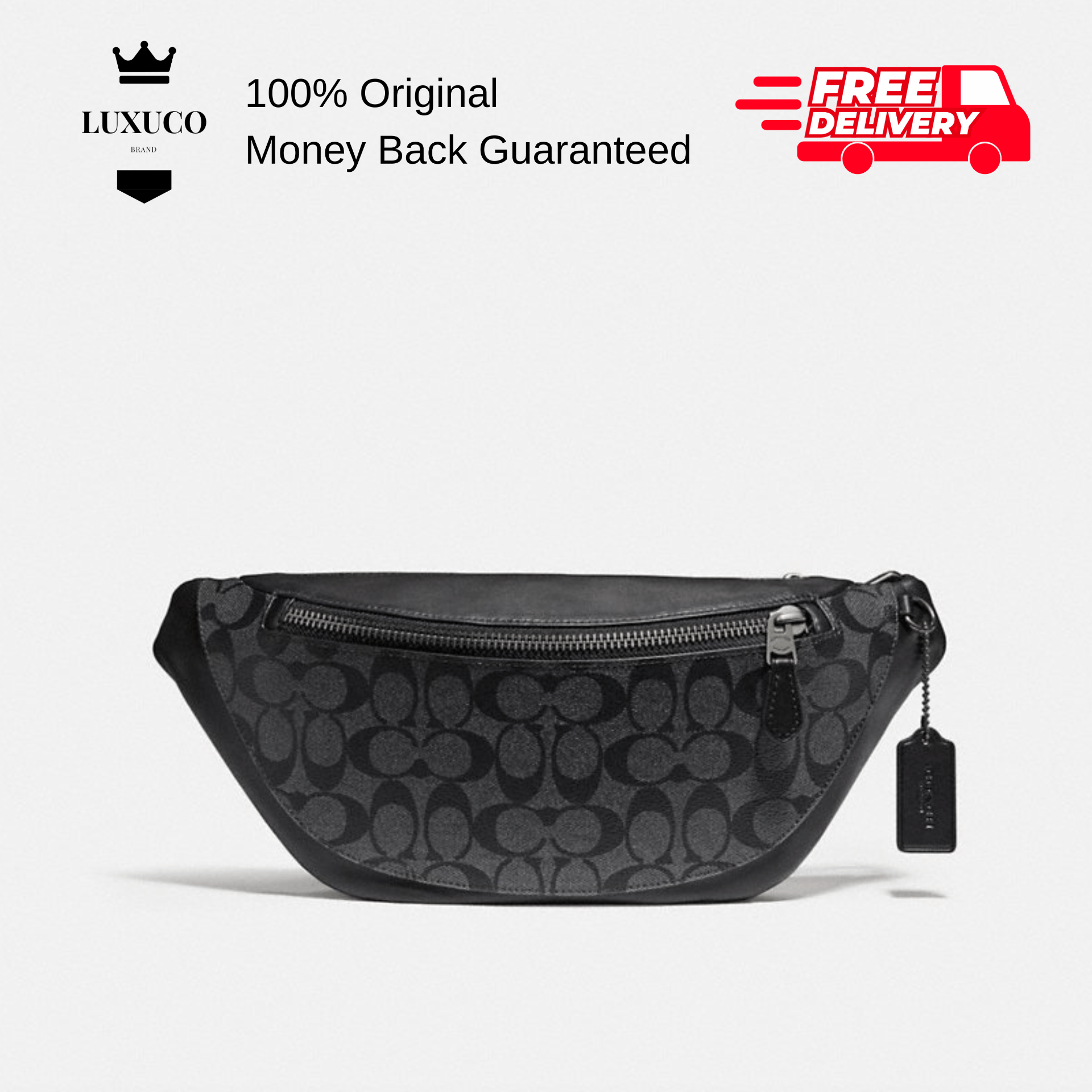Coach Warren Belt Bag In Signature Canvas F78777 Pouch Chest Beg Waist Packs