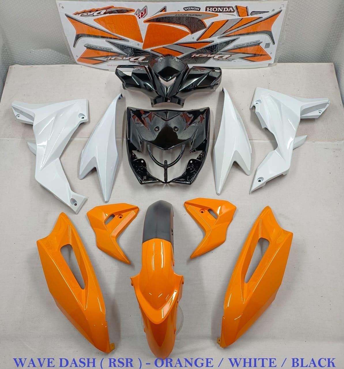 Wave Dash110(RSR) Orange/White/Black Body Coverset