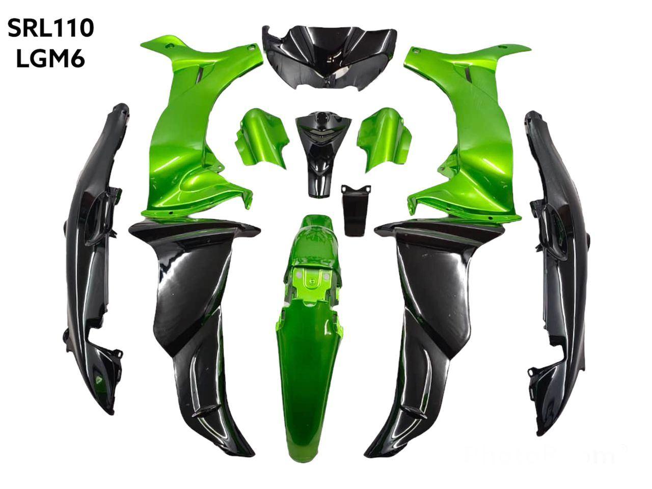 SRL110 Green/Black Body Coverset