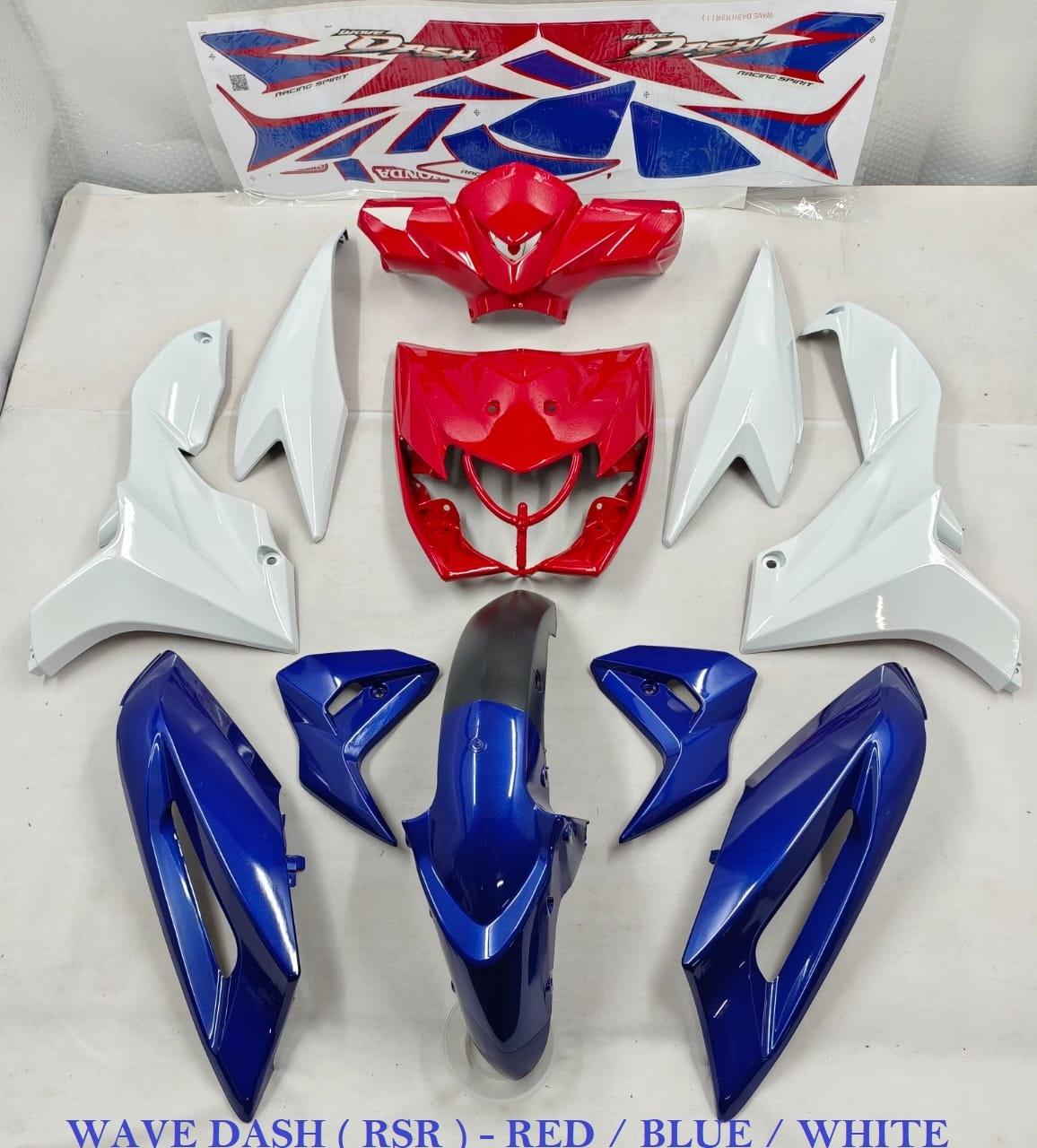 Wave Dash110(RSR) Red/Blue/White Body Coverset