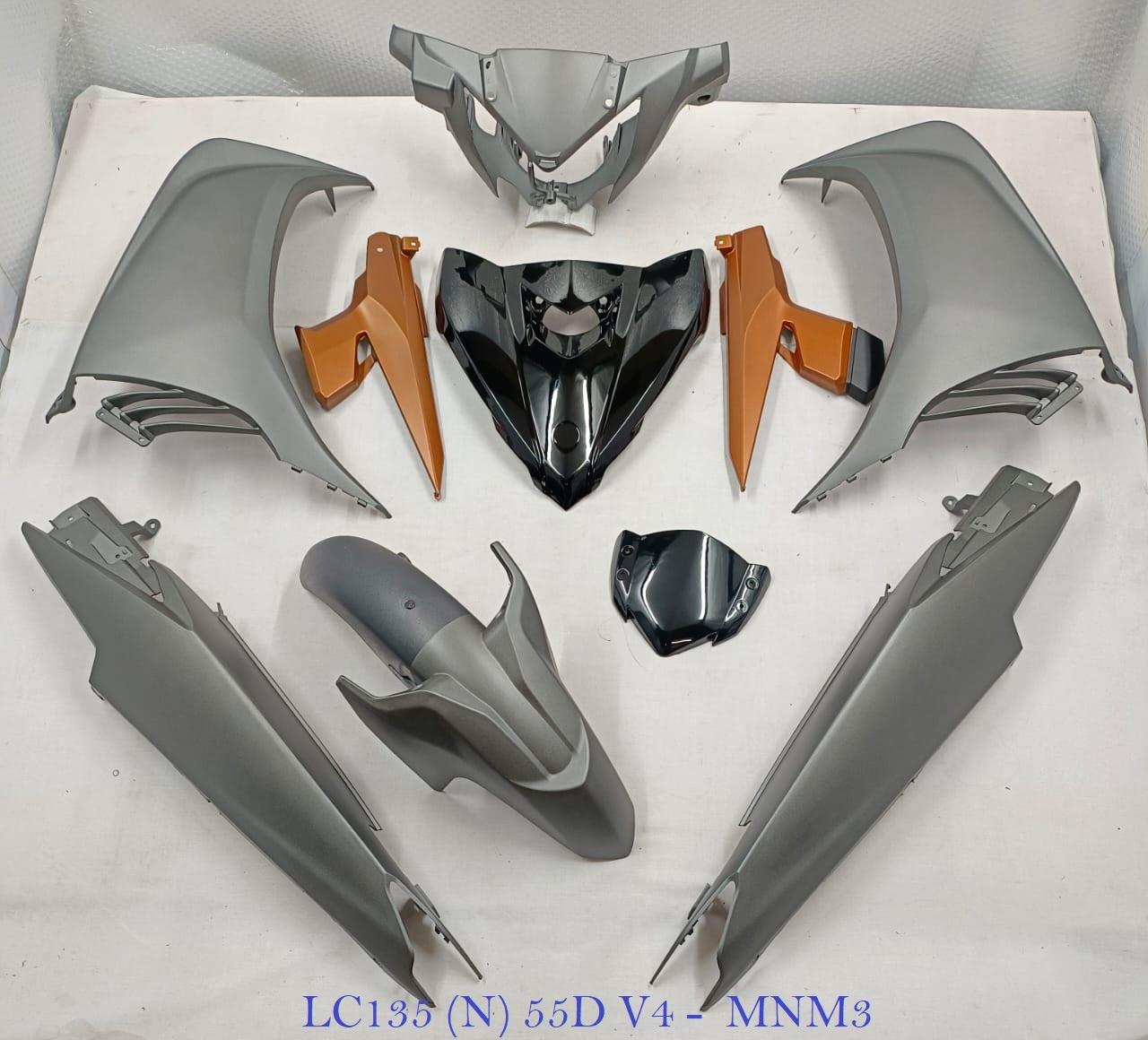 LC V4 Matt Grey/Brown/Black Body Coverset (Kosong)