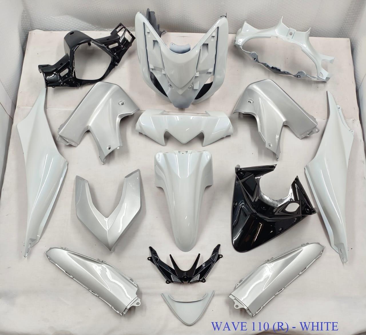 Wave110(R) White/Silver/Black Body Coverset