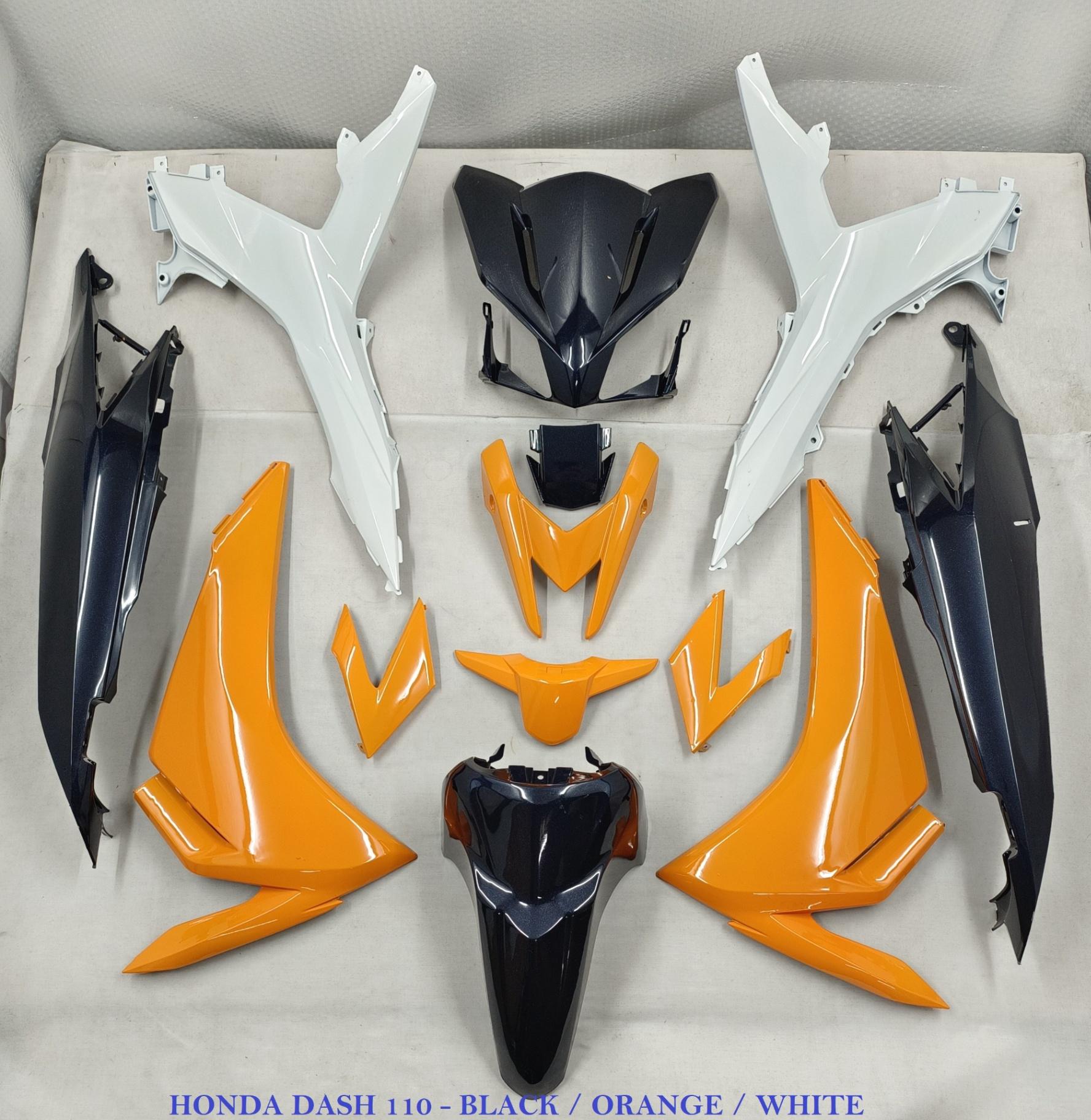 Wave Dash110 V2 Black/Orange/White Body Coverset